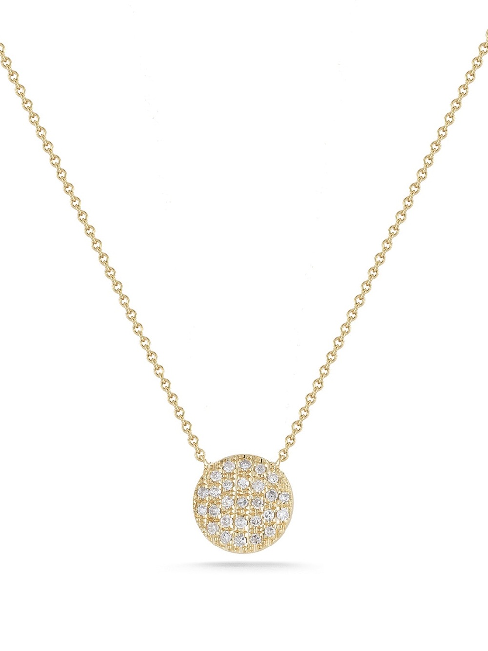 Dana Rebecca Designs Lauren Joy Medium Disk Necklace Yellow Gold